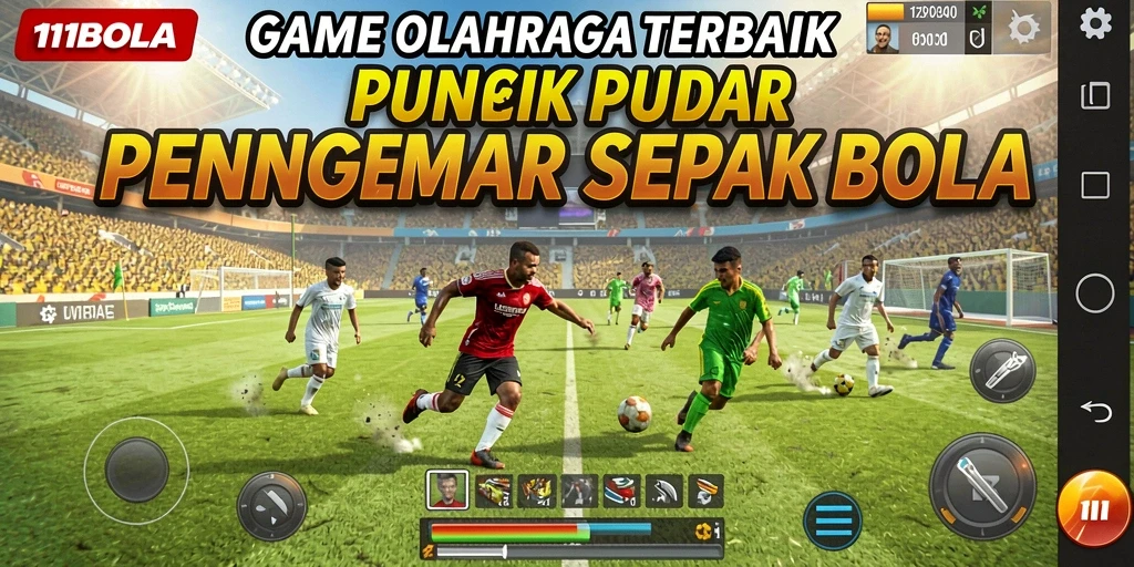 Tampilan menarik saat pertandingan sepak bola dalam 11BOLA.