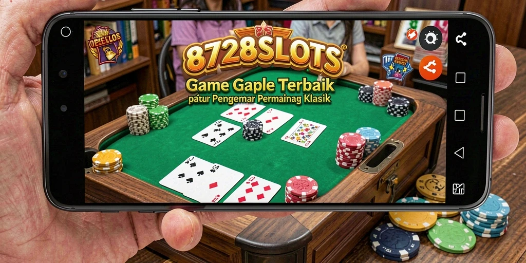 Tampilan menarik dari gameplay Gaple di 8728SLOTS.