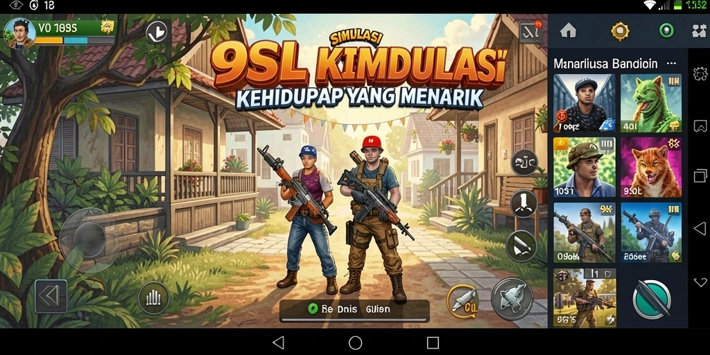 Tampilan gameplay 9SL menunjukkan interaksi karakter yang dinamis dan lingkungan yang detail.