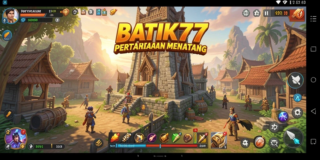 Screenshot gameplay Tower Defense yang seru dan strategis di BATIK77.