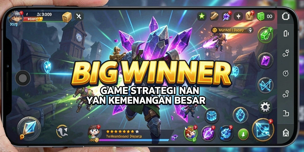 Tangkapan layar gameplay dengan grafis menakjubkan dari BIGWINNER.