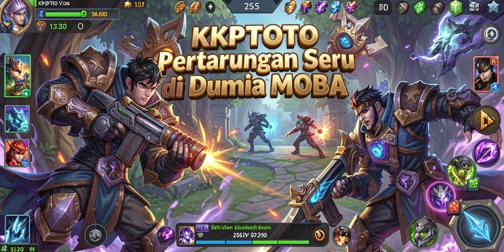 Tangkapan layar KPKTOTO menampilkan aksi seru dalam permainan MOBA.