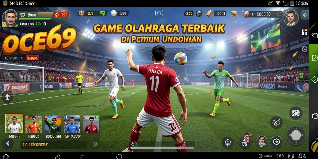 Tampilan gameplay menegangkan dari OCE69 yang penuh aksi olahraga.