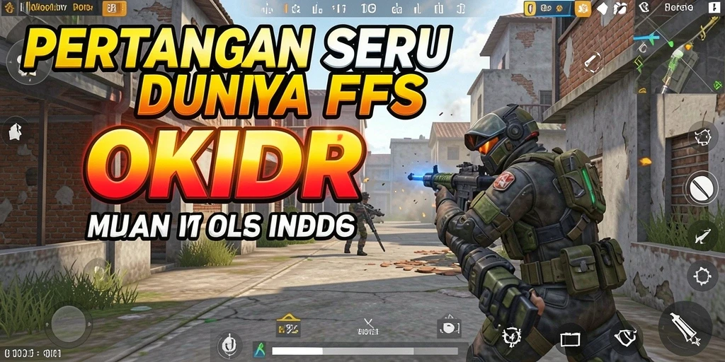 Tangkapan layar menunjukkan pertempuran seru dalam game OKIDR FPS.