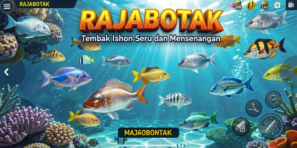 Tampilan aksi seru saat menembak ikan di RAJABOTAK.