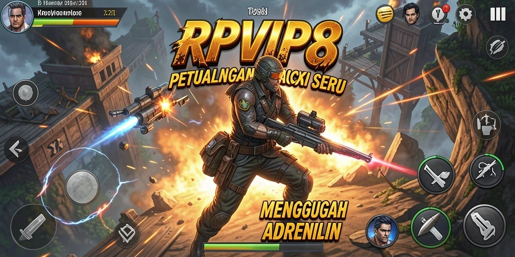 Gameplay RPVIP8 yang mendebarkan dengan aksi tanpa henti.