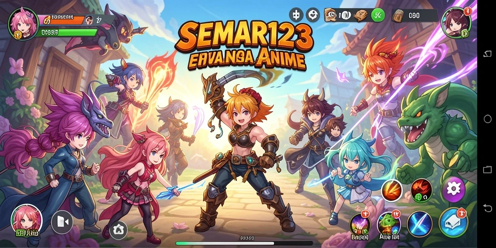 Screenshot SEMAR123 menampilkan karakter Anime dalam pertarungan epik.