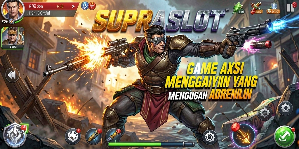 Tangkapan layar SUPRASLOT menampilkan aksi seru dari gameplay yang mendebarkan.