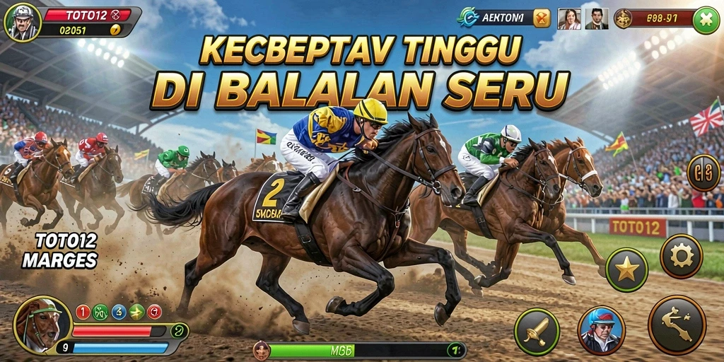 Screenshot TOTO12 menampilkan aksi balap seru yang mendebarkan.