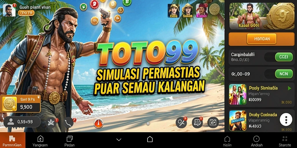 Tampilan gameplay TOTO99 yang menarik dan penuh warna.